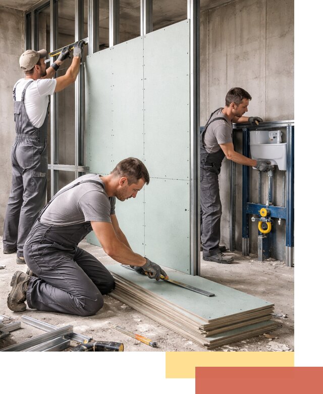 Монтаж и ремонт сантехнических перегородок в Салавате