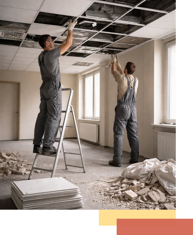 Демонтаж потолков Армстронг профессионально в Салавате