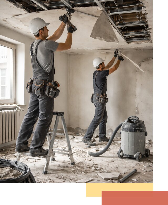 Демонтаж гипсокартонного потолка в Салавате быстро и аккуратно