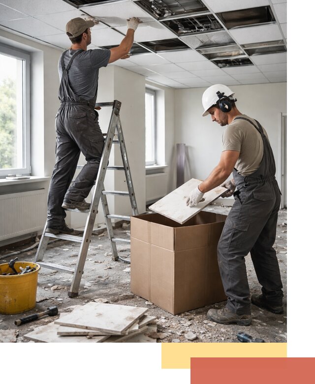 Демонтаж потолочной плитки в Салавате быстро и аккуратно