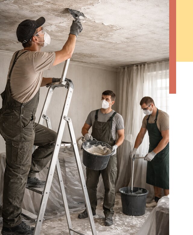 Удаление побелки с потолка в Салавате от 2667 руб. быстро и недорого | ОТДЕЛОЧНИК-Слв