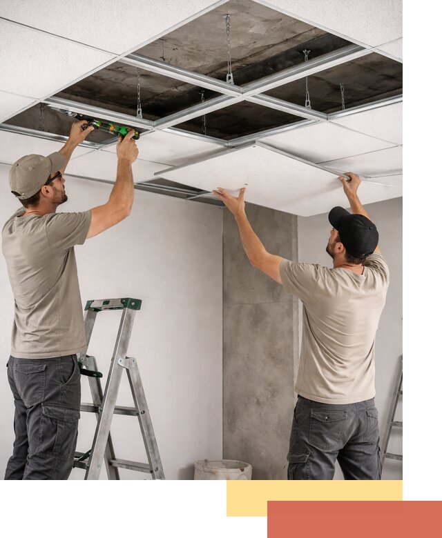 Монтаж потолка Армстронг под ключ в Салавате
