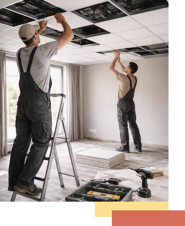 Замена плит подвесного потолка в Салавате быстро и качественно