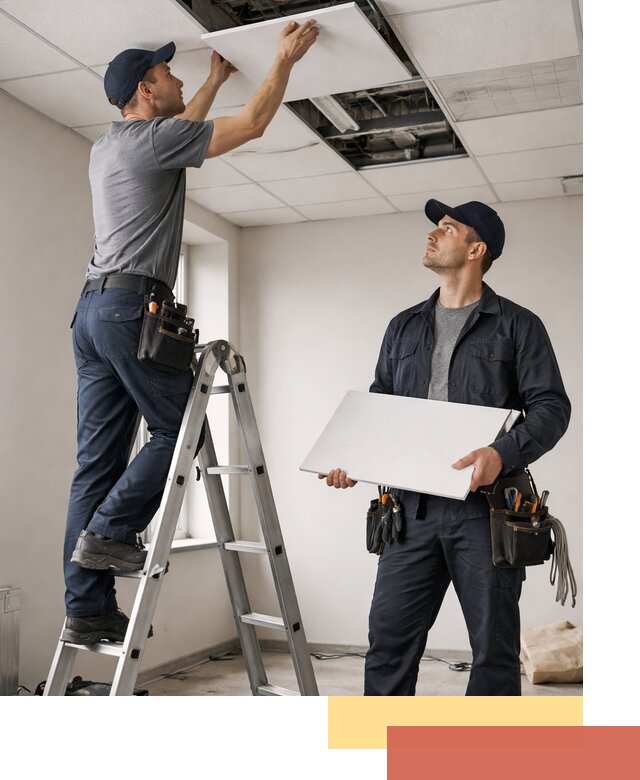 Обслуживание подвесного потолка в Салавате — ремонт и чистка