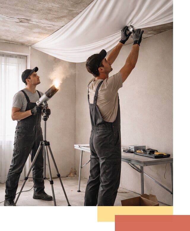 Установка натяжного потолка под ключ в Салавате