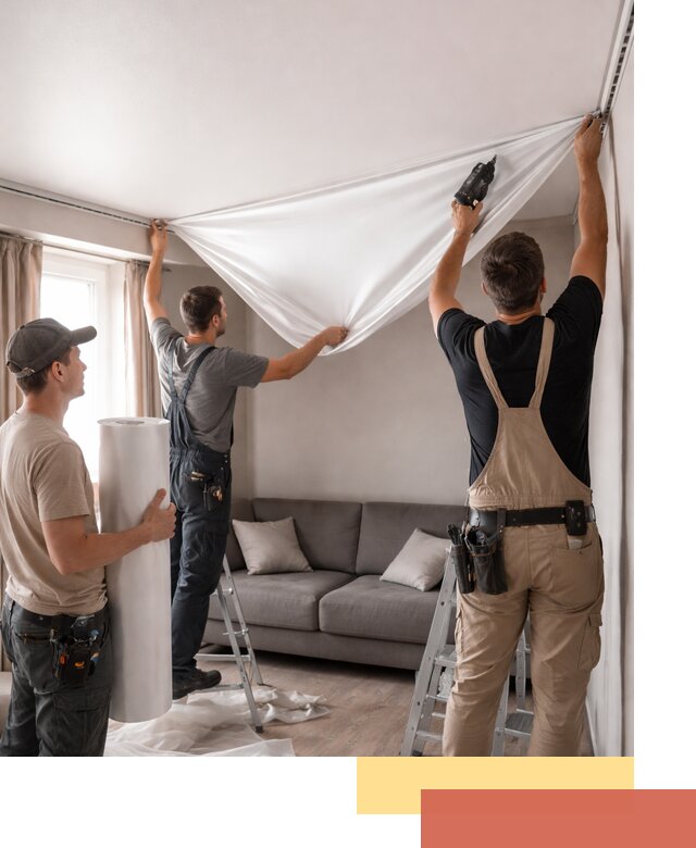 Монтаж сатинового натяжного потолка в Салавате качественно и быстро