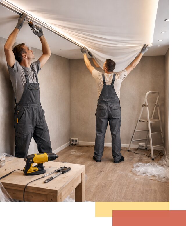 Монтаж натяжного потолка с подсветкой в Салавате цена и сроки