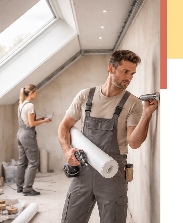 Монтаж натяжного потолка на мансарде в Салавате от 3734 руб. | ОТДЕЛОЧНИК-Слв