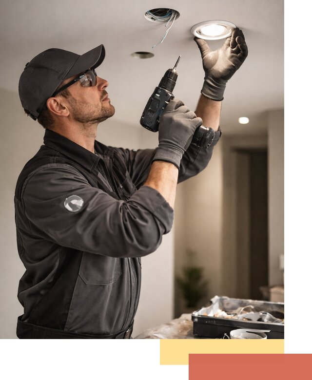 Установка точечных светильников в натяжной потолок в Салавате