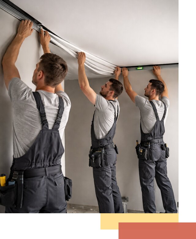 Теневые натяжные потолки в Салавате: монтаж и отделка быстро и качественно