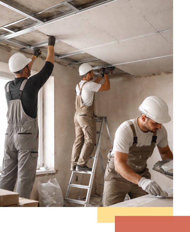 Одноуровневый потолок из гипсокартона в Салавате — монтаж и отделка