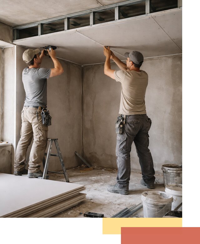 Короб из гипсокартона на потолке под ключ в Салавате