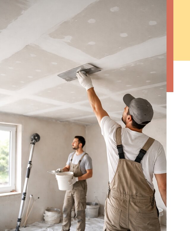 Шпаклевка потолка из гипсокартона в Салавате от 3414 руб./м2 — услуги под ключ | ОТДЕЛОЧНИК-Слв