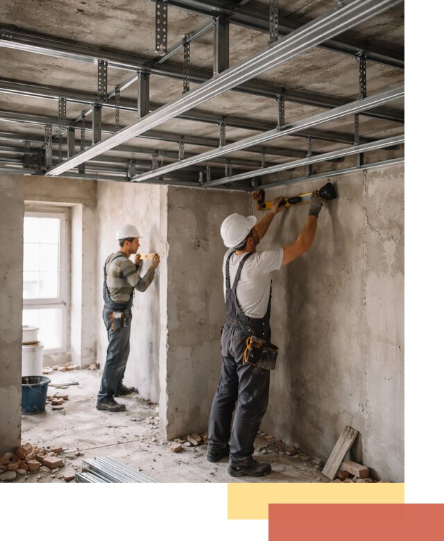 Монтаж каркаса потолка из профильного профиля в Салавате