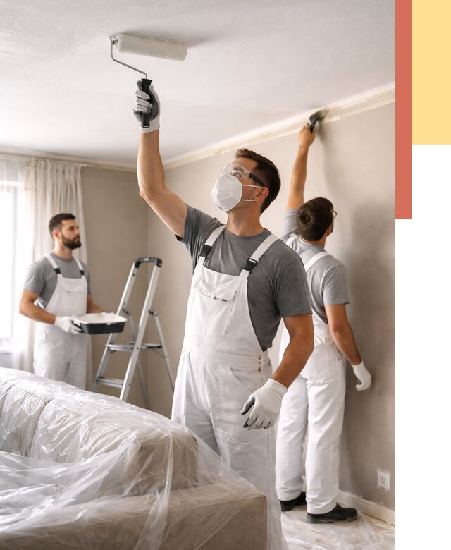 Покраска потолка водоэмельсионной краской в Салавате от 2347 руб/м² — услуги под ключ | ОТДЕЛОЧНИК-Слв