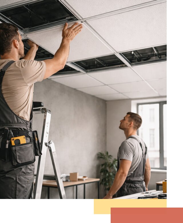 Монтаж потолочной плитки в Салавате качественно и в срок