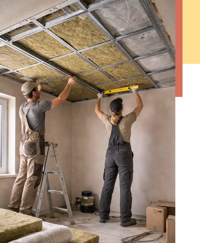 Шумоизоляция потолка в Салавате от 1334 руб. под ключ — услуги ОТДЕЛОЧНИК-Слв