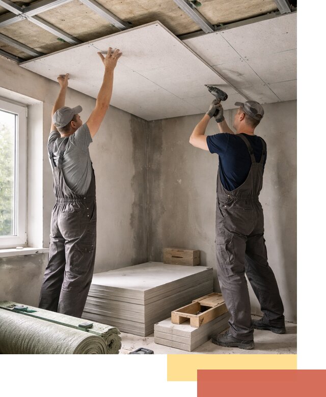 Шумоизоляция потолка панелями ЗИПС в Салавате